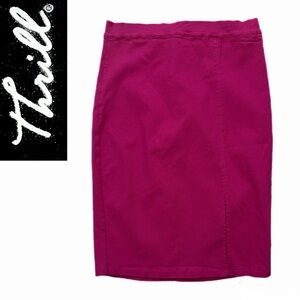 THRILL Fuchsia Pink Pencil Skirt Size 3X Plus Size Valentine’s Day Bodycon